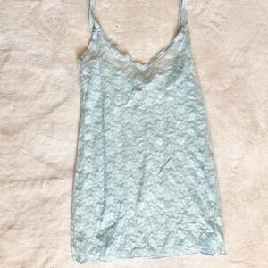 Y2K In Bloom by Jonquil Baby Blue Lace Slip Dress